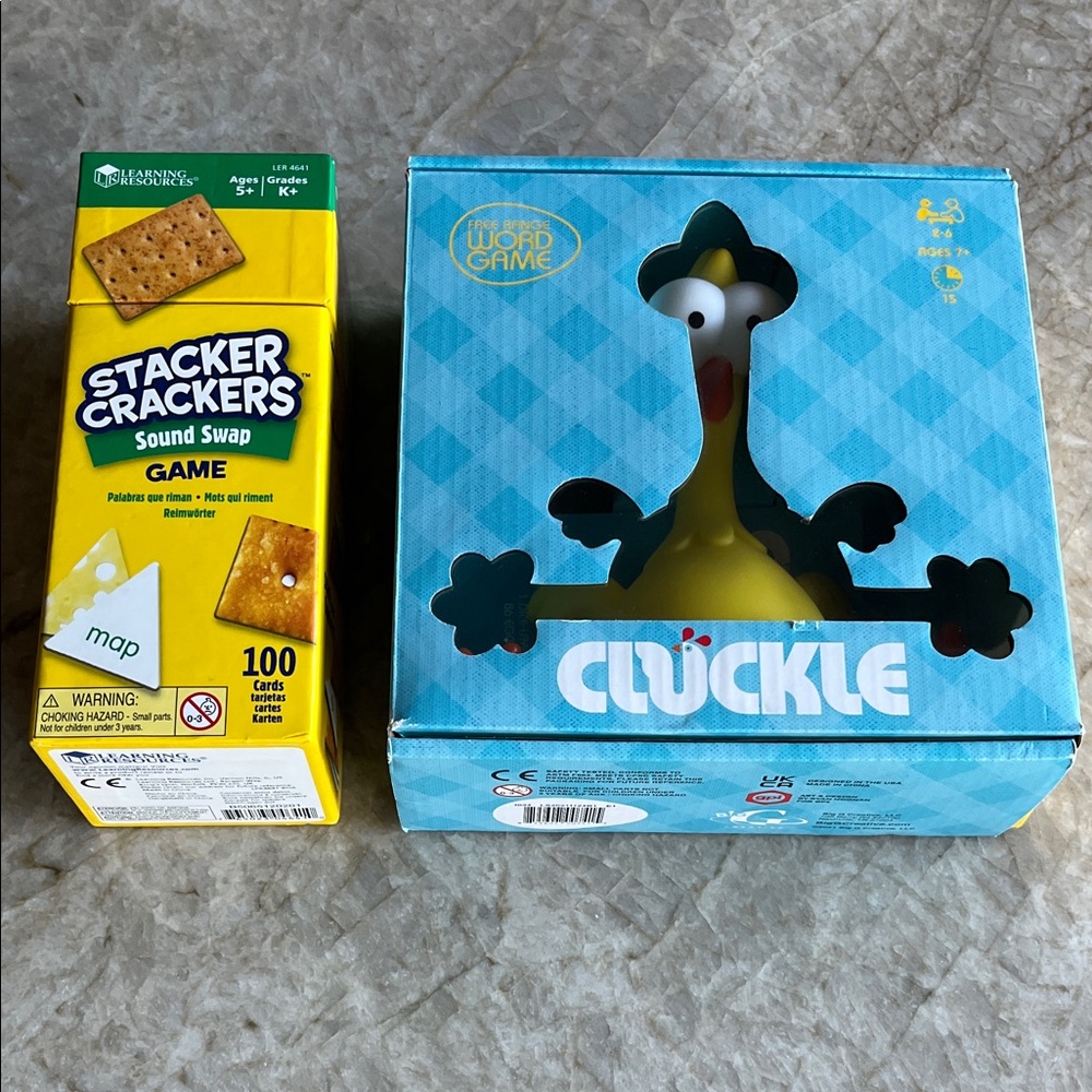 2 kids word games - Cluckle and Stacker Crackers